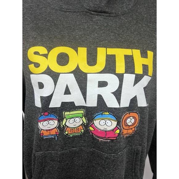 South Park TV Comedy Central Mens Gray Graphic Pullover Hoodie Sweatshirt Medium - Picture 4 of 9